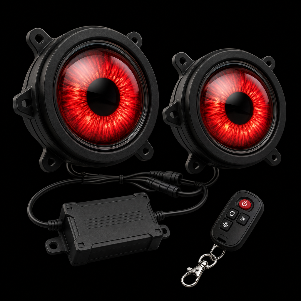 Kit de Ojos LED 33 Modos para Auto con Control Remoto – Ojos, Emoticones y Logos
