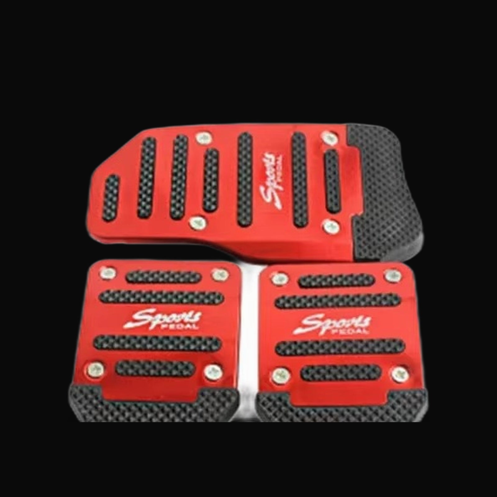 TorqueGrip Aluminum Sport Pedal Covers - black background