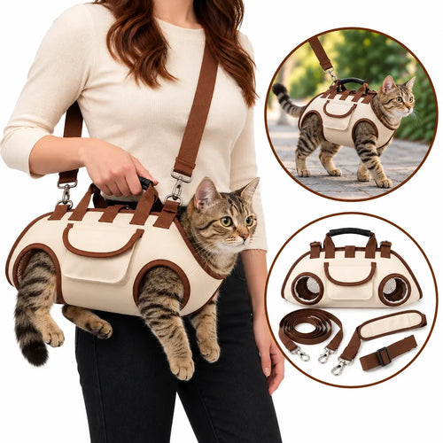Sac de transport pour chat KELYX porté en bandoulière